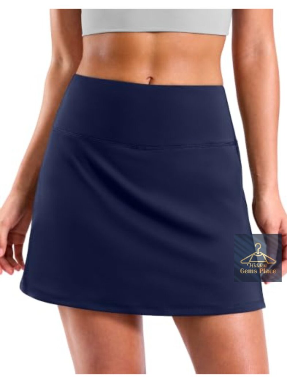 Tennis Skort with 2 Pockets Medium-Weight Stretch Athletic Skirt